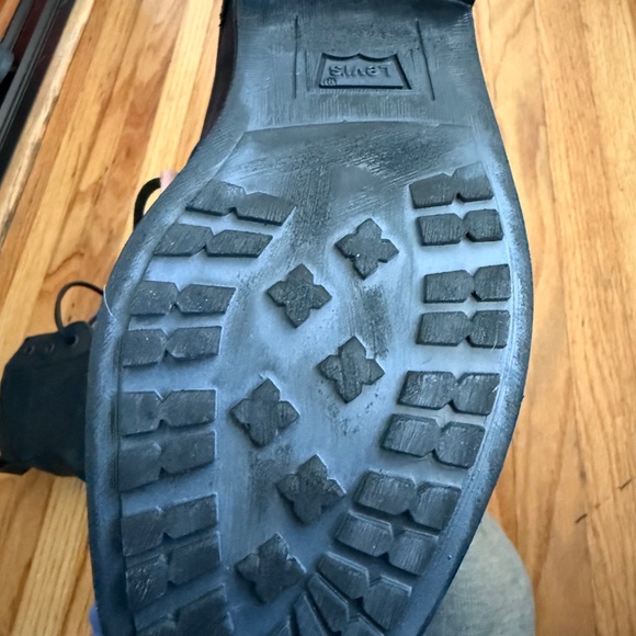 Men’s Levis Black Leather Tie Up Boots - size 10 - Picture 3 of 9